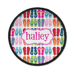 FlipFlop Iron On Round Patch w/ Name or Text