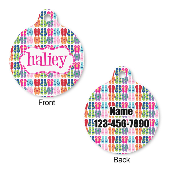 FlipFlop Round Pet ID Tag - Large - Approval