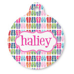 FlipFlop Round Pet ID Tag - Large (Personalized)