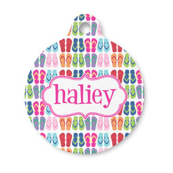 FlipFlop Round Pet ID Tag - Small (Personalized)