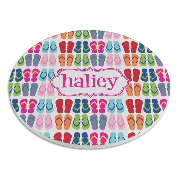 FlipFlop Round Stone Trivet - Angle View