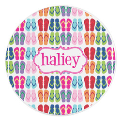 FlipFlop Round Stone Trivet (Personalized)