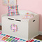 FlipFlop Round Wall Decal on Toy Chest