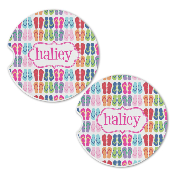 FlipFlop Sandstone Car Coasters - Set of 2