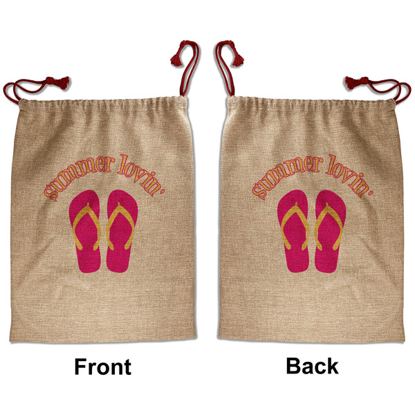Custom FlipFlop Santa Sack - Front & Back (Personalized)
