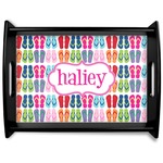 FlipFlop Black Wooden Tray - Large (Personalized)