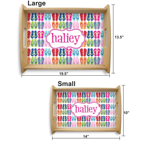 FlipFlop Serving Tray Wood Sizes