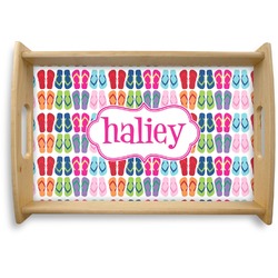 FlipFlop Natural Wooden Tray - Small (Personalized)