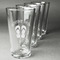 FlipFlop Set of Four Engraved Pint Glasses - Set View