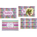 FlipFlop Set of 4 Glass Rectangular Lunch / Dinner Plate (Personalized)
