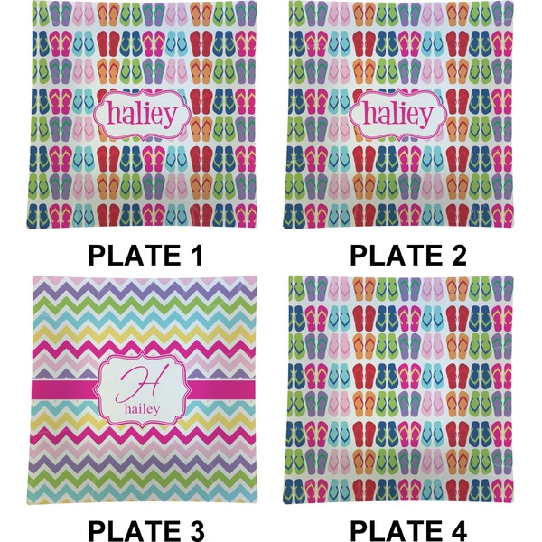 FlipFlop Set of Square Dinner Plates (Approval)