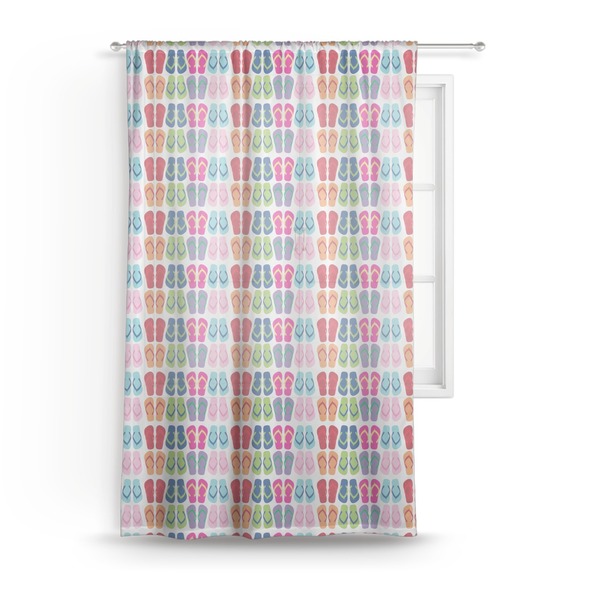 Custom FlipFlop Sheer Curtain - 50"x84"