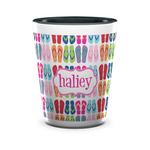 FlipFlop Ceramic Shot Glass - 1.5 oz - Two Tone - Single (Personalized)