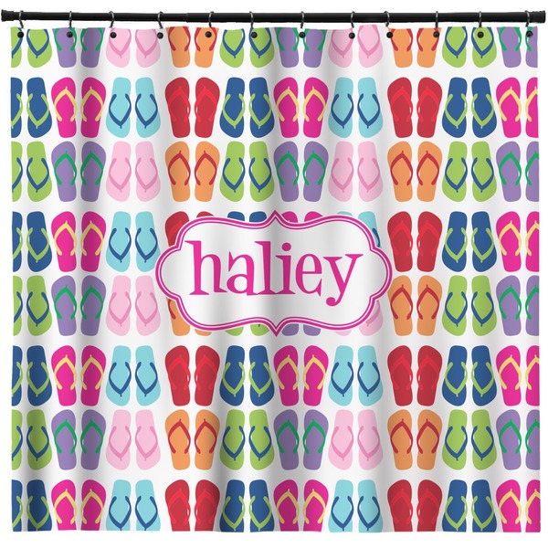 Custom FlipFlop Shower Curtain - 71" x 74" (Personalized)