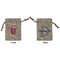 FlipFlop Small Burlap Gift Bag - Front and Back