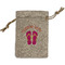 FlipFlop Small Burlap Gift Bag - Front