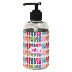 FlipFlop Plastic Soap / Lotion Dispenser (8 oz - Small - Black) (Personalized)