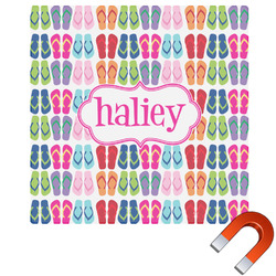 FlipFlop Square Car Magnet - 10" (Personalized)