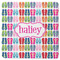 FlipFlop Square Rubber Backed Coaster (Personalized)