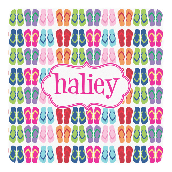 Custom FlipFlop Square Decal - XLarge (Personalized)
