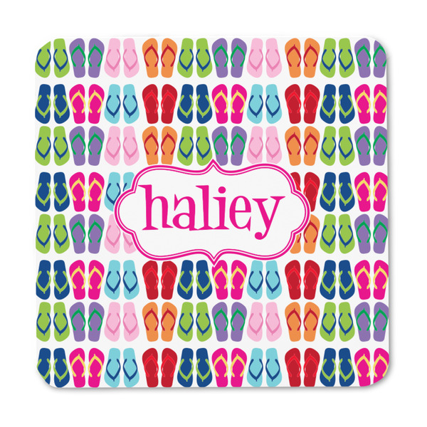 FlipFlop Square Fridge Magnet - FRONT