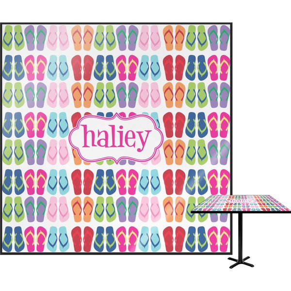 Custom FlipFlop Square Table Top - 30" (Personalized)