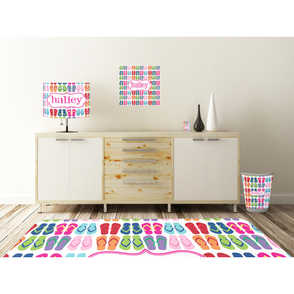 FlipFlop Square Wall Decal Wooden Desk