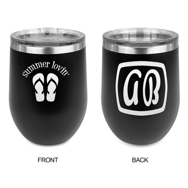FlipFlop Stainless Wine Tumblers - Black - Double Sided - Approval