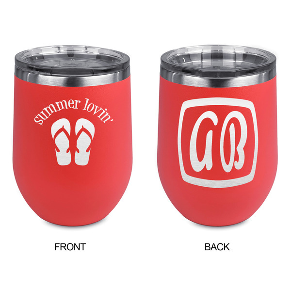 FlipFlop Stainless Wine Tumblers - Coral - Double Sided - Approval