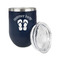 FlipFlop Stainless Wine Tumblers - Navy - Single Sided - Alt View