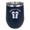 FlipFlop Stainless Wine Tumblers - Navy - Single Sided - Front