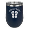 FlipFlop Stemless Stainless Steel Wine Tumbler - Navy - Single Sided (Personalized)