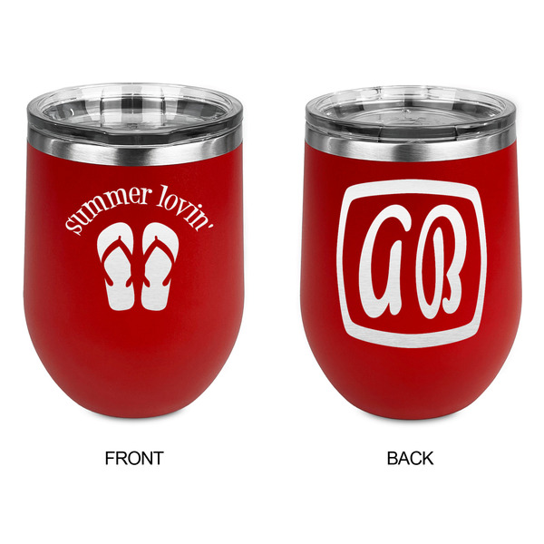 FlipFlop Stainless Wine Tumblers - Red - Double Sided - Approval