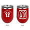 FlipFlop Stainless Wine Tumblers - Red - Double Sided - Approval