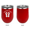 FlipFlop Stainless Wine Tumblers - Red - Single Sided - Approval