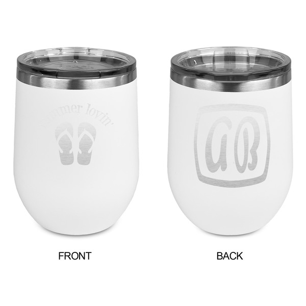 FlipFlop Stainless Wine Tumblers - White - Double Sided - Approval