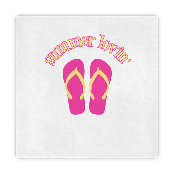 Custom FlipFlop Decorative Paper Napkins (Personalized)