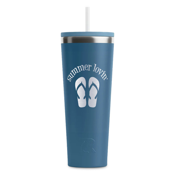 Custom FlipFlop RTIC Everyday Tumbler with Straw - 28oz (Personalized)