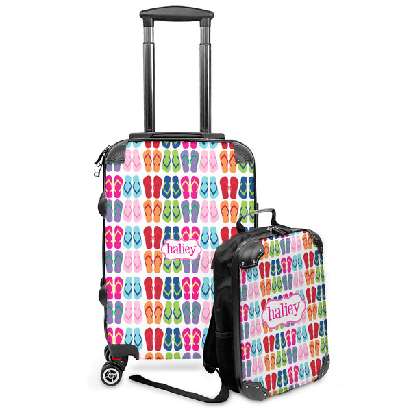 Custom FlipFlop Kids 2-Piece Luggage Set - Suitcase & Backpack (Personalized)
