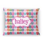 FlipFlop Rectangular Throw Pillow Case (Personalized)