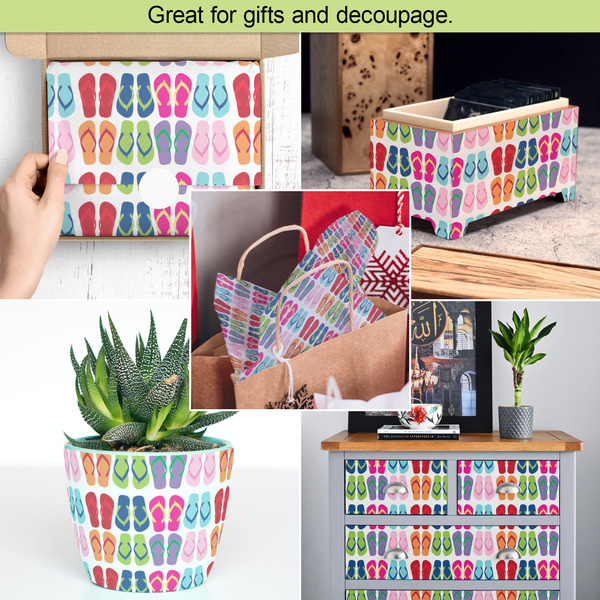 FlipFlop Tissue Paper - In Use Collage