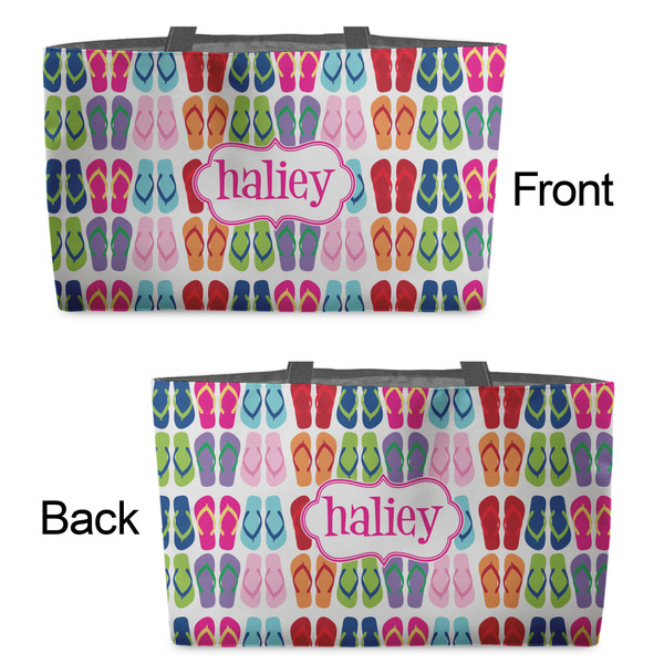 FlipFlop Tote w/Black Handles - Front & Back Views