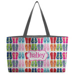 FlipFlop Beach Totes Bag - w/ Black Handles (Personalized)