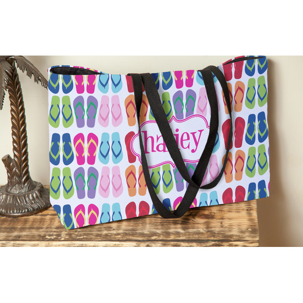 FlipFlop Tote w/Black Handles - Lifestyle View