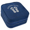 FlipFlop Travel Jewelry Boxes - Leather - Navy Blue - Angled View