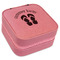 FlipFlop Travel Jewelry Boxes - Leather - Pink - Angled View