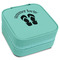 FlipFlop Travel Jewelry Boxes - Leatherette - Teal - Angled View