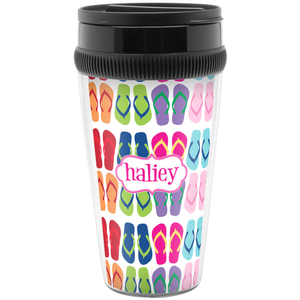 Custom FlipFlop Acrylic Travel Mug without Handle (Personalized)