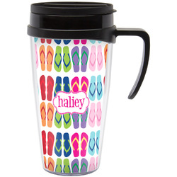 FlipFlop Acrylic Travel Mug with Handle (Personalized)