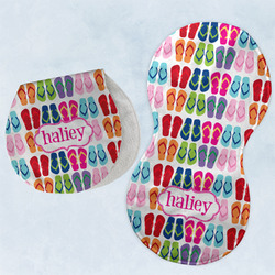 FlipFlop Burp Pads - Velour - Set of 2 w/ Name or Text